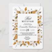 Farbe Herbstgelb und Weiß Einladung (Vorderseite)