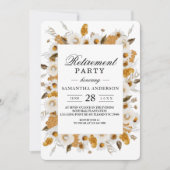 Farbe Herbstgelb und Weiß Einladung (Vorderseite)