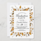 Farbe Herbstgelb und Weiß Einladung (Vorderseite)