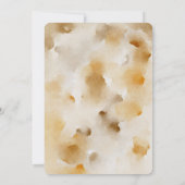 Farbe Herbstgelb und Weiß Einladung (Rückseite)