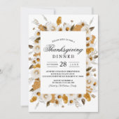 Farbe Herbstgelb und Weiß Einladung (Vorderseite)