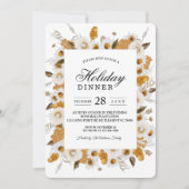 Farbe Herbstgelb und Weiß Einladung (Vorderseite)