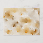Farbe Herbstgelb und Weiß Einladungspostkarte (Rückseite)