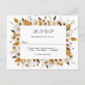 Farbe Herbstgelb und Weiß Einladungspostkarte (Vorderseite)