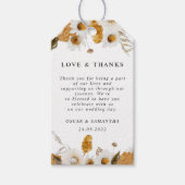 Farbe Herbstgelb und Weiß Geschenkanhänger (Vorderseite)