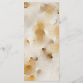 Farbe Herbstgelb und Weiß Menükarte (Rückseite)