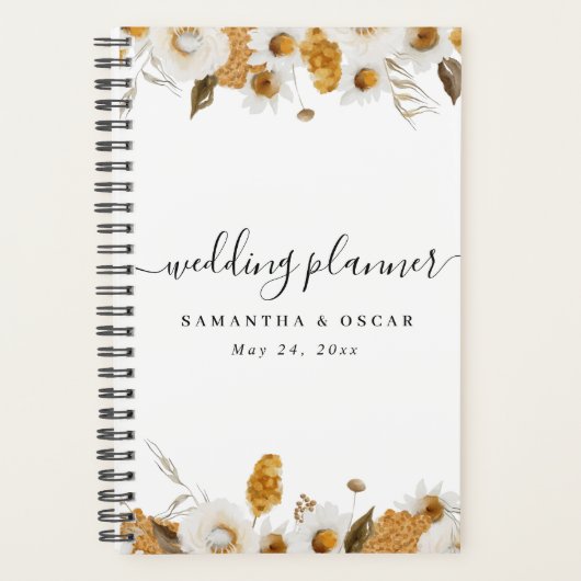 Farbe Herbstgelb und Weiß Planer (Vorderseite)