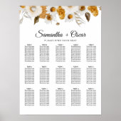 Farbe Herbstgelb und Weiß Poster (Vorne)