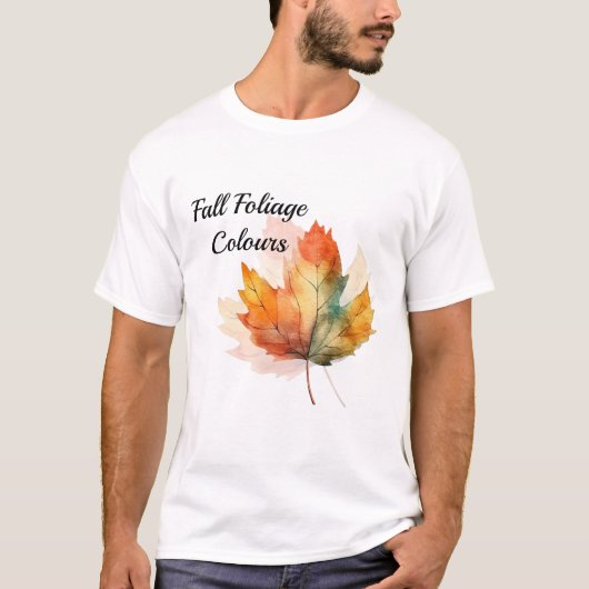 Farbe Herbstleaf Modernes Unigender Tishirt T-Shirt (Vorderseite)