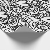 Farbe Herz-Doodle-Papier Geschenkpapier (Ecke)