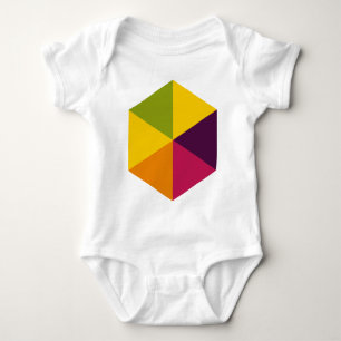 Farbe Hexagon 01 Baby Strampler