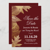 FARBE - Hochzeit im Herbst Save the Date Einladung (Vorne/Hinten)