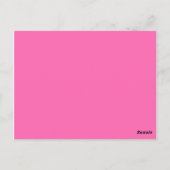 Farbe Hotpink Postkarte (Rückseite)