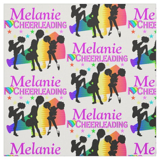 FARBE I LIEBE CHEERLEADING PERSONALISIERT FABRIC STOFF (Muster)