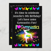 FARBE I LIEBE GYMNASTICS INVITATION EINLADUNG (Vorne/Hinten)