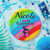 FARBE I LIEBE GYMNASTICS PERSONALISIERTES DESIGN PAPPTELLER (Party)