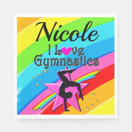 FARBE I LIEBE GYMNASTICS PERSONALISIERTES DESIGN SERVIETTE
