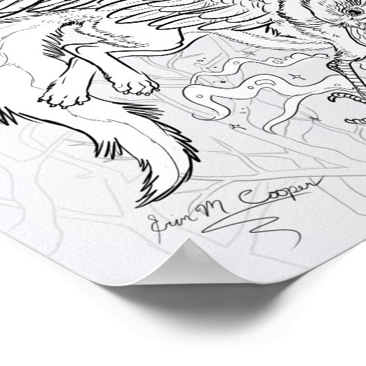 Farbe Ihr eigener Raven Griffin Poster (Ecke)