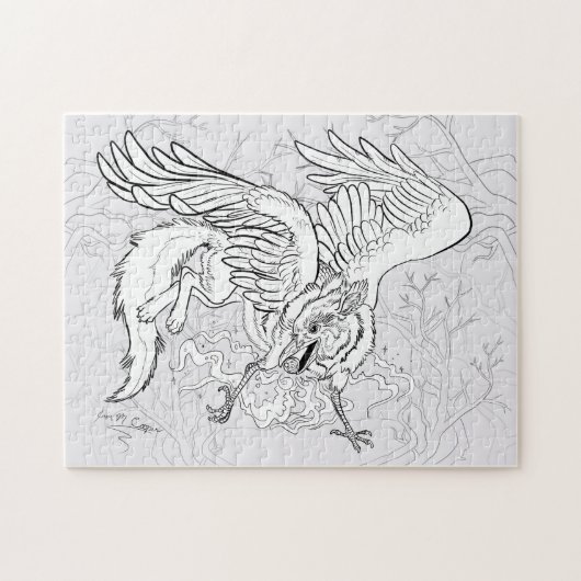 Farbe Ihr eigener Raven Griffin Puzzle (Horizontal)