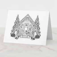 Farbe Ihr eigenes gemütliches Haus und Gänse Leere