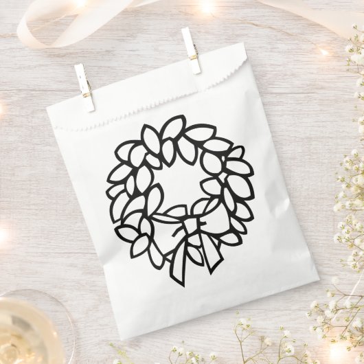 Farbe-Ihr-eigenes Kranz mit Set von 50 Bow Geschenktütchen (Ausgeschnitten)