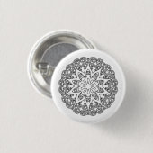 Farbe Ihr eigenes MANDALA - Farbbuch 1 Button (Vorne & Hinten)