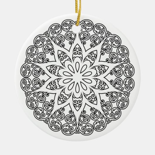 Farbe Ihr eigenes MANDALA - Farbbuch 1 Keramik Ornament (Vorne)