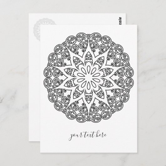 Farbe Ihr eigenes MANDALA - Farbbuch 1 Postkarte (Vorne/Hinten)