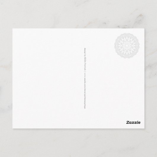 Farbe Ihr eigenes MANDALA - Farbbuch 1 Postkarte (Rückseite)