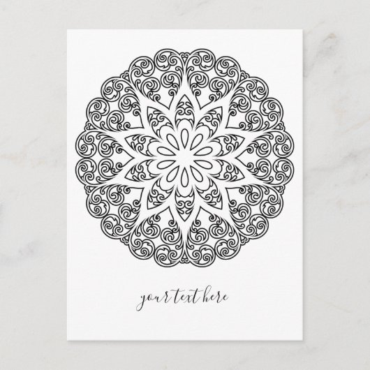 Farbe Ihr eigenes MANDALA - Farbbuch 1 Postkarte (Vorderseite)