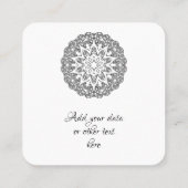 Farbe Ihr eigenes MANDALA - Farbbuch 1 Quadratische Visitenkarte (Rückseite)