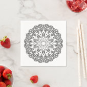 Farbe Ihr eigenes MANDALA - Farbbuch 1 Serviette (Beispiel)