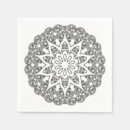 Farbe Ihr eigenes MANDALA - Farbbuch 1 Serviette (Vorderseite)