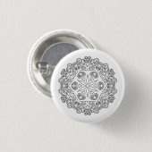 Farbe Ihr eigenes MANDALA - Farbbuch 2 Button (Vorne & Hinten)