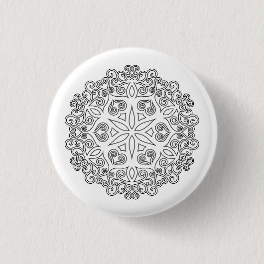 Farbe Ihr eigenes MANDALA - Farbbuch 2 Button (Vorderseite)