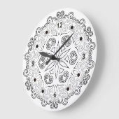 Farbe Ihr eigenes MANDALA - Farbbuch 2 Große Wanduhr (Winkel)