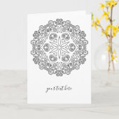 Farbe Ihr eigenes MANDALA - Farbbuch 2 Karte (Gelbe Blume)