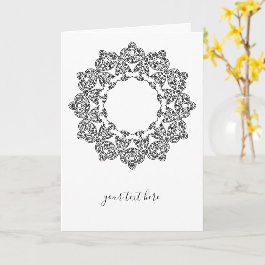 Farbe Ihr eigenes MANDALA - Farbbuch 3 Karte (Gelbe Blume)