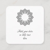 Farbe Ihr eigenes MANDALA - Farbbuch 3 Quadratische Visitenkarte (Rückseite)