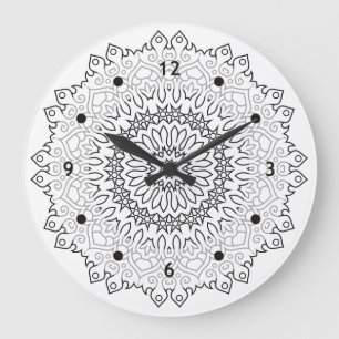 Farbe Ihr eigenes MANDALA - Farbbuch 4 Große Wanduhr