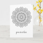 Farbe Ihr eigenes MANDALA - Farbbuch 4 Karte (Gelbe Blume)