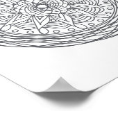 Farbe Ihr eigenes Mandala Wall Art Poster drucken  (Ecke)