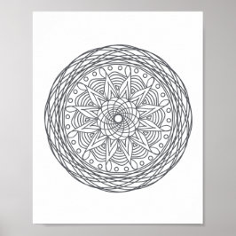 Farbe Ihr eigenes Mandala Wall Art Poster drucken 