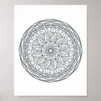Farbe Ihr eigenes Mandala Wall Art Poster drucken 