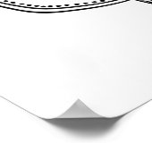 Farbe: Ihr eigenes schwarz-weißes Mandala Poster (Ecke)