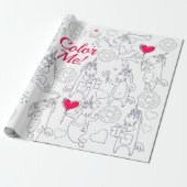 Farbe Ihr Personalisiertes Einhorn-Geschenk Geschenkpapier (Ungerollt)