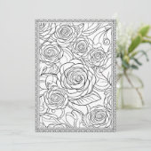 Farbe Ihre eigene elegante Blumenkarte Dankeskarte (Stehend Vorderseite)