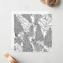 Farbe Ihre eigenen Lilac-Blume Mitteilungskarte