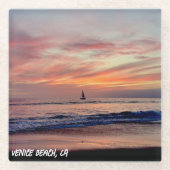 Farbe Ihre Träume - Venice Beach, CA Glasuntersetzer (Vorderseite)