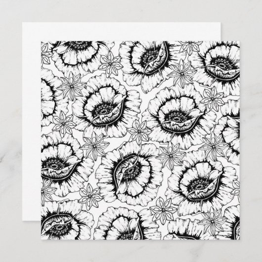 Farbe Ihrer eigenen Anemone-Blume Mitteilungskarte (Vorne/Hinten)